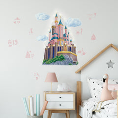 Disney Princess Castle with String Lights Other DIY in a room setting