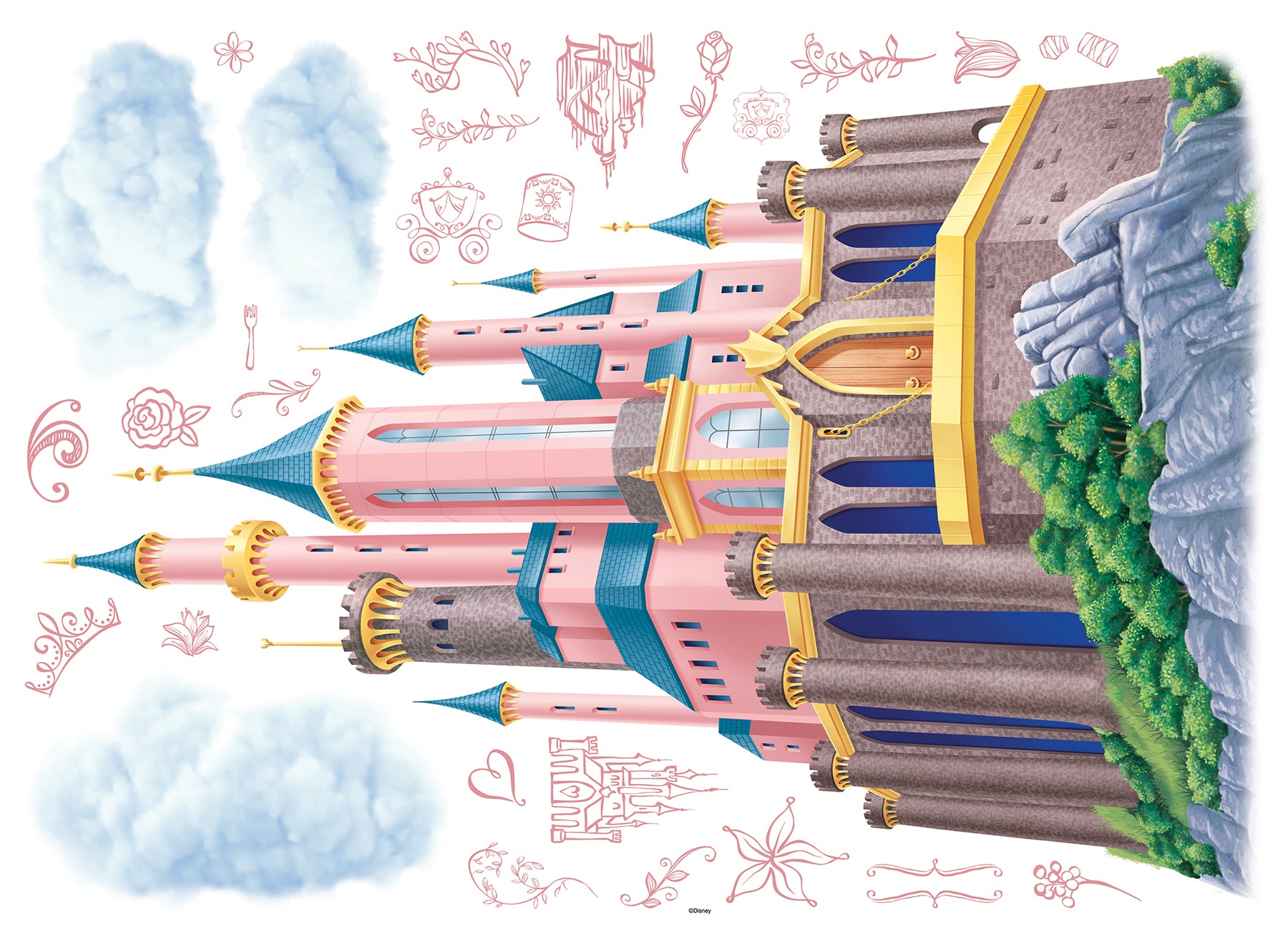 Disney Princess Castle with String Lights Other DIY - panels