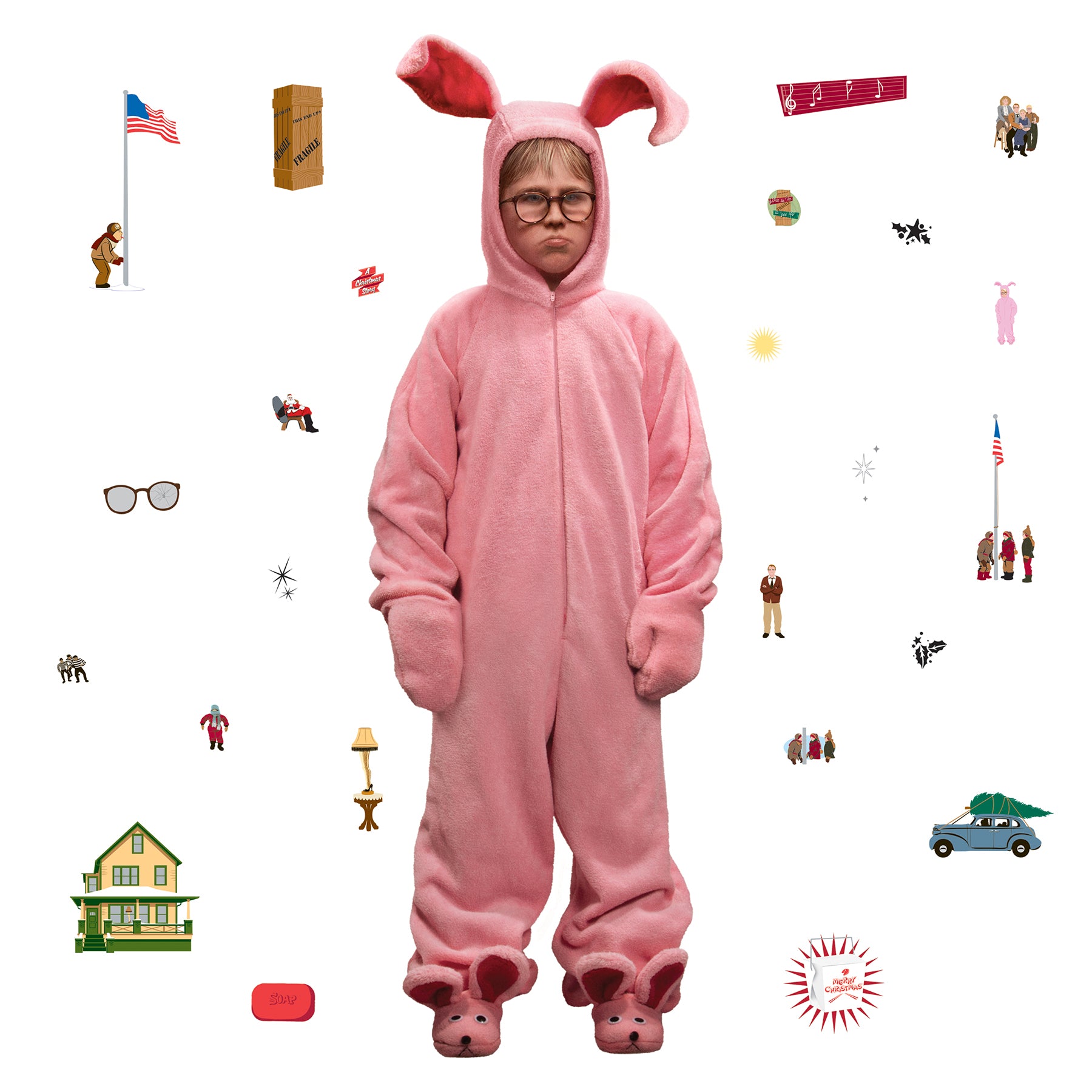 A Christmas Story Ralphie Bunny Suit Giant Wall Decals by WallPops