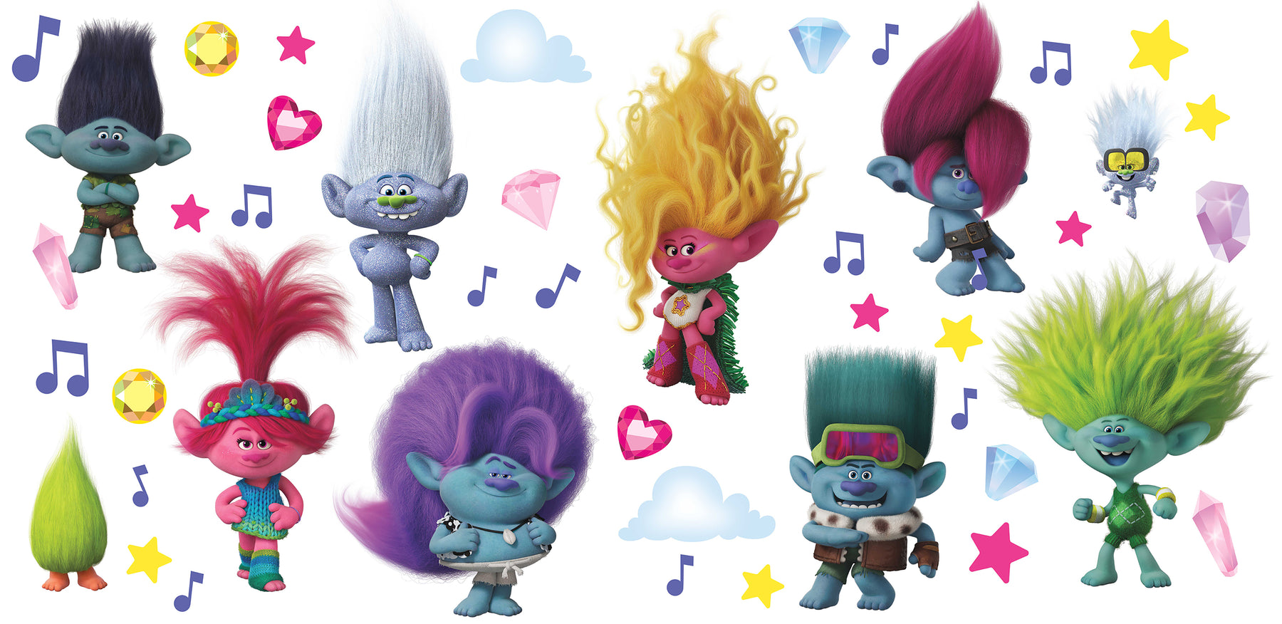 Trolls 3 Band Together Wall Decals by WallPops