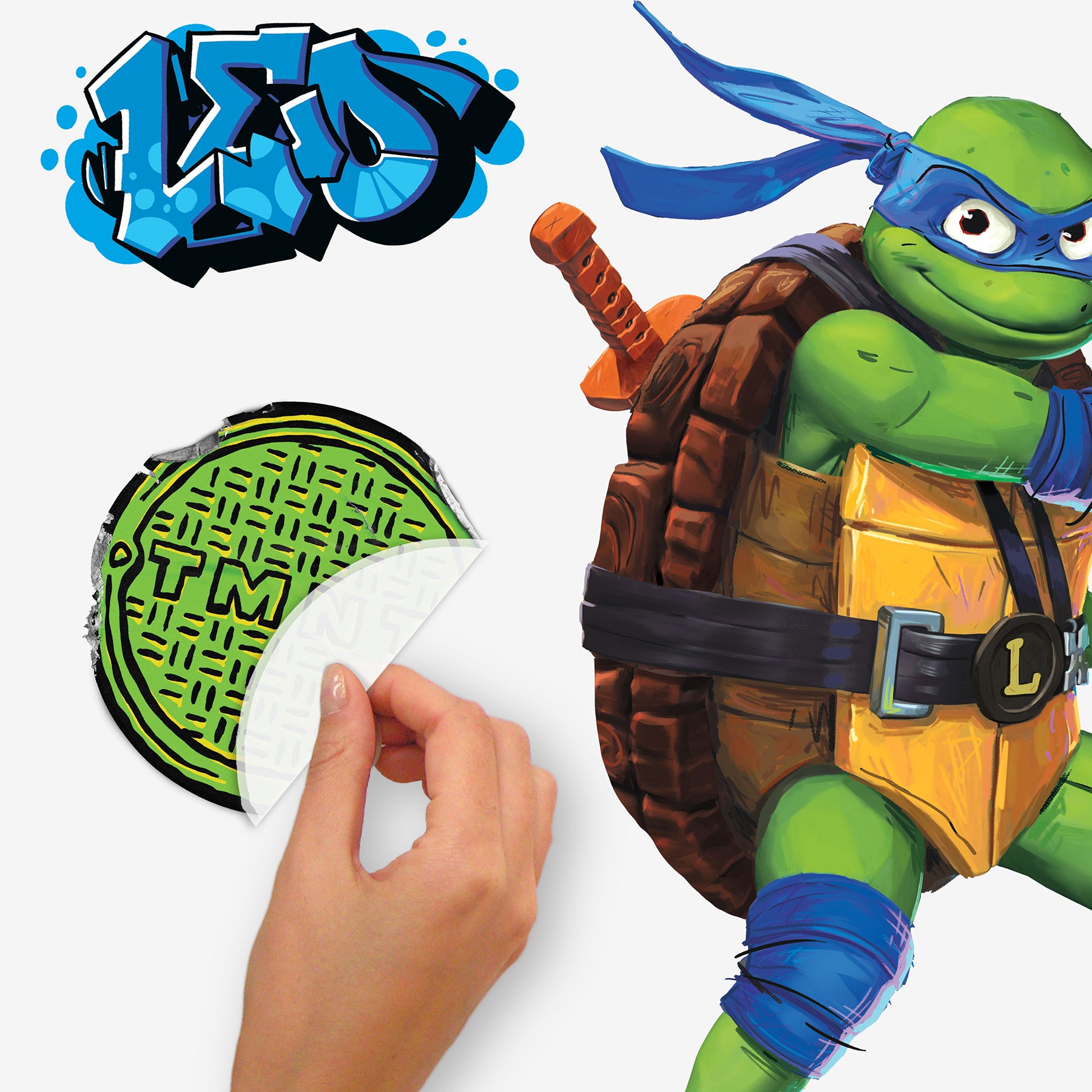 Teenage Mutant Ninja Turtles Mutant Mayhem Characters Wall Decals - how to peel