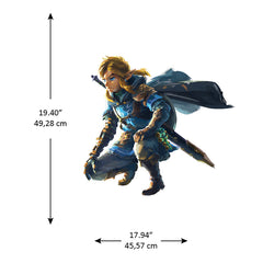 The Legend of Zelda Tears of the Kingdom Zelda & Link Wall Decals - dimensions