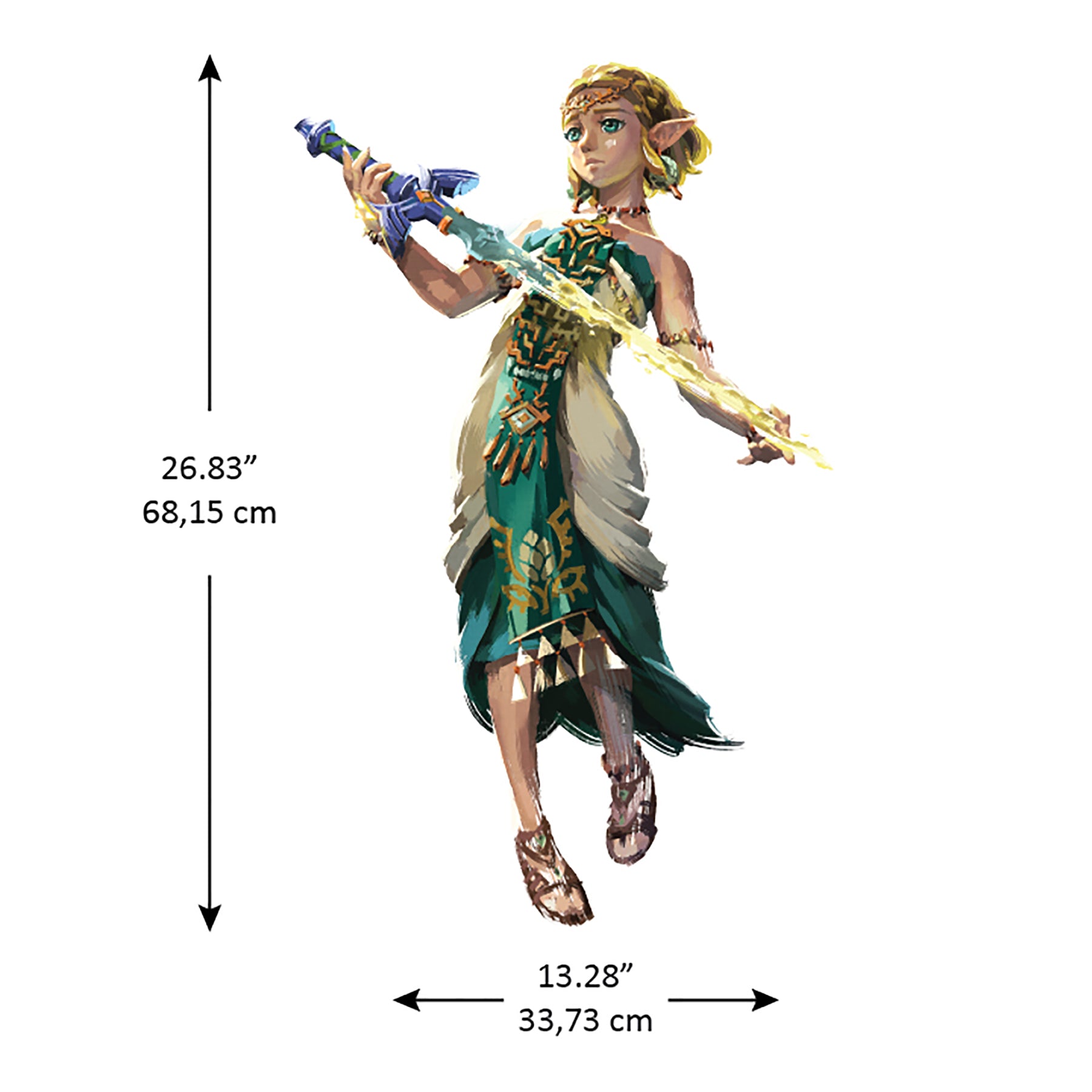 The Legend of Zelda Tears of the Kingdom Zelda & Link Wall Decals - how to peel