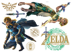 The Legend of Zelda Tears of the Kingdom Zelda & Link Wall Decals by WallPops