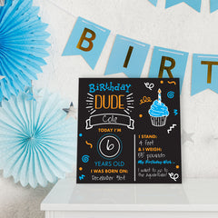 Birthday Dude Chalk in a room setting
