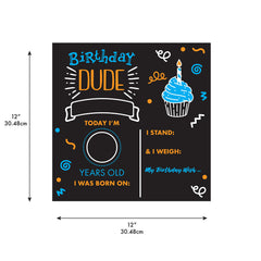Birthday Dude Chalk - dimensions