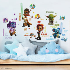 Star Wars Young Jedi Adventures Wall Decals in a room setting