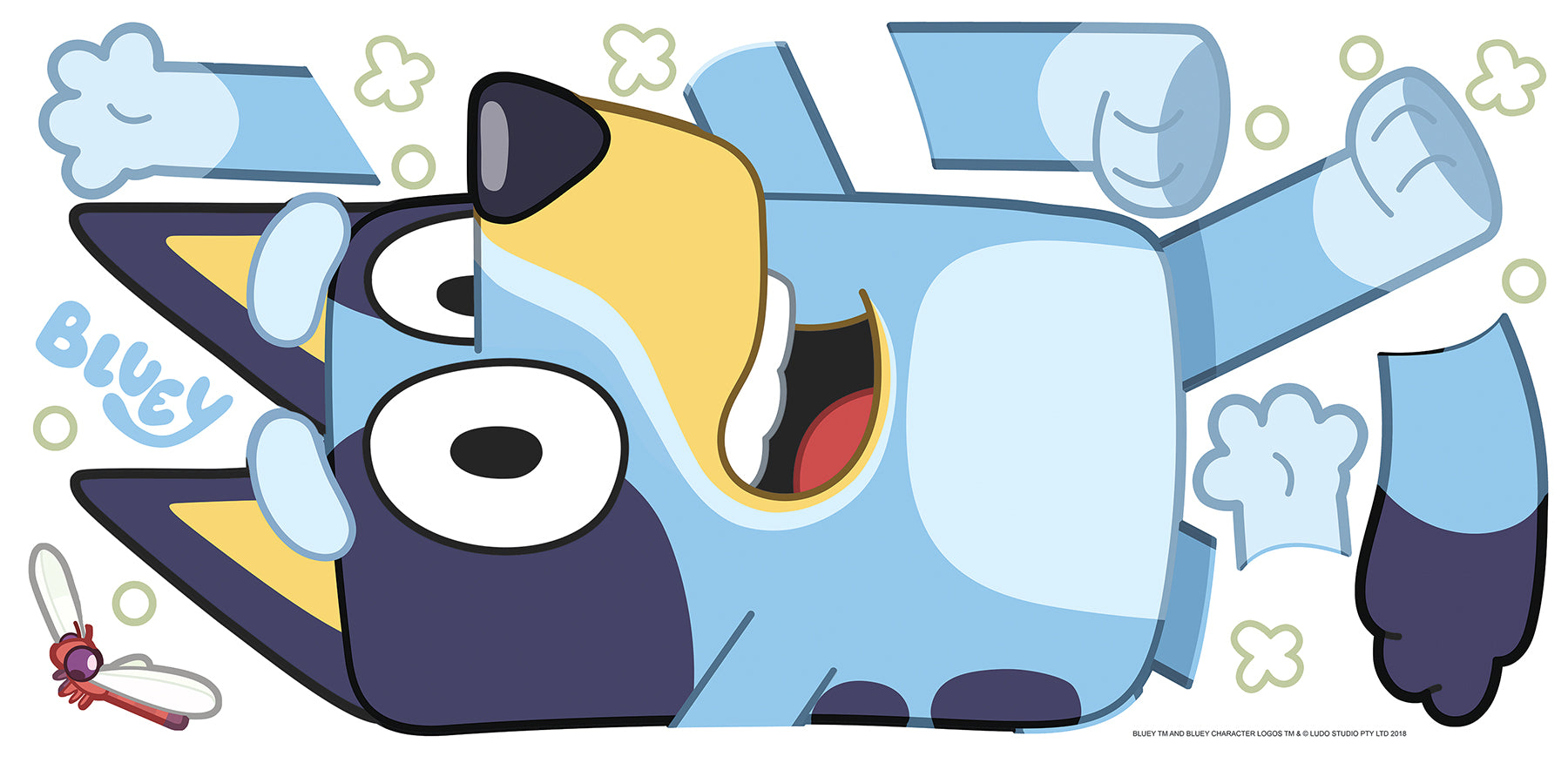 Bluey Character Wall Decals - panels