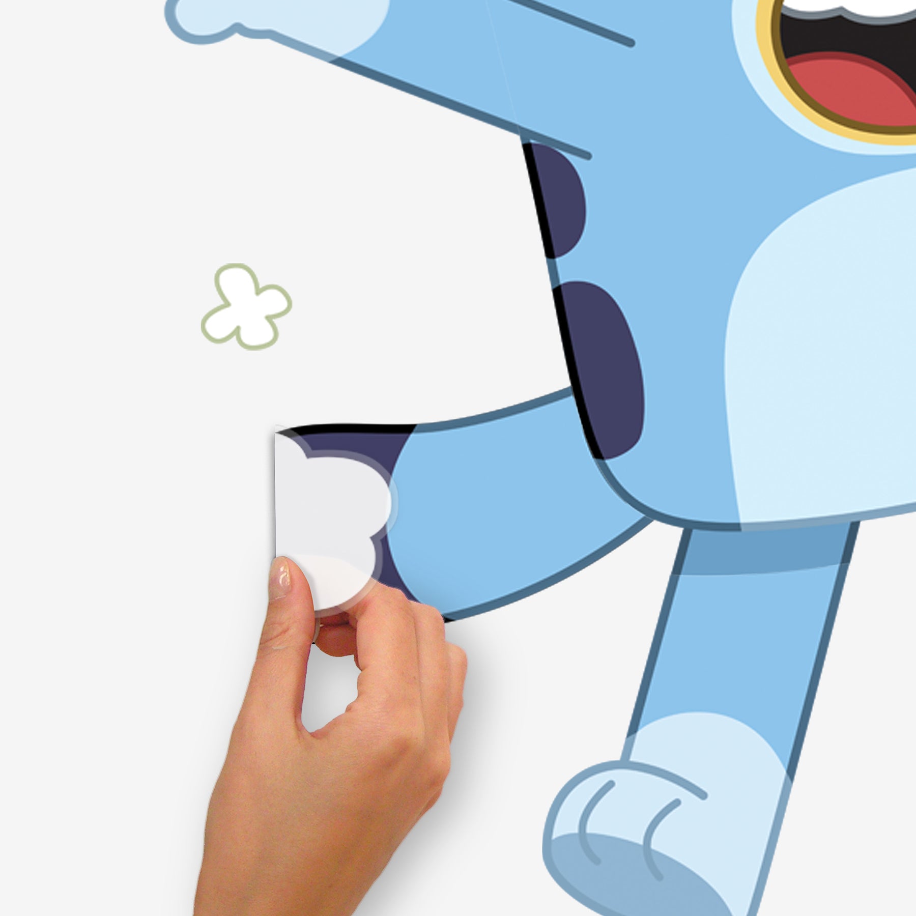 Bluey Character Wall Decals - how to peel