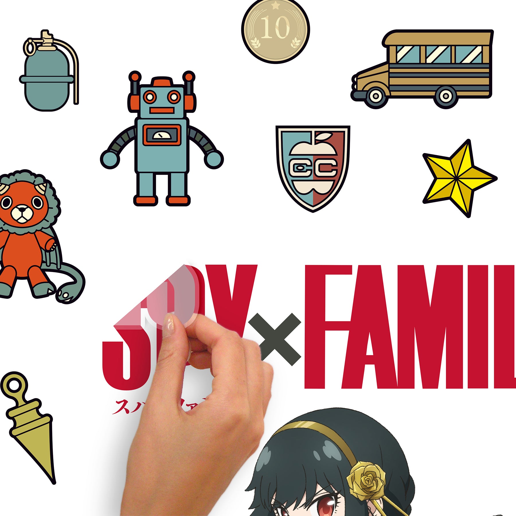 Spy x Family The Forgers Wall Decals - how to peel