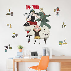Spy x Family The Forgers Wall Decals in a room setting
