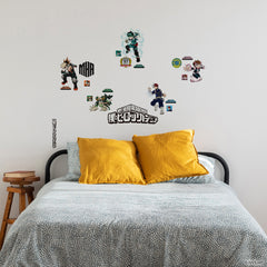 My Hero Academia Wall Decals in a room setting