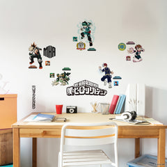My Hero Academia Wall Decals in a room setting