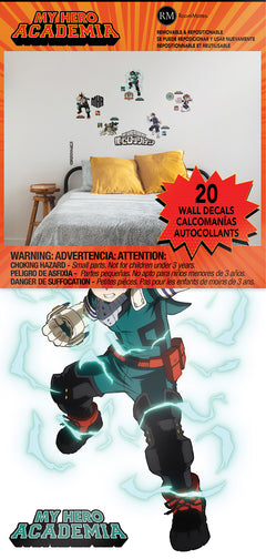 My Hero Academia Wall Decals - packaging