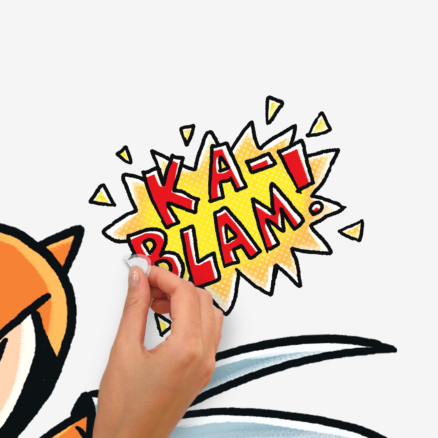 Dog Man Supa Buddies Wall Decals - peel and stick application