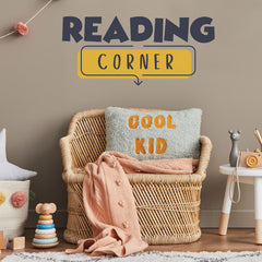 Reading Corner Wall Decals in a room setting