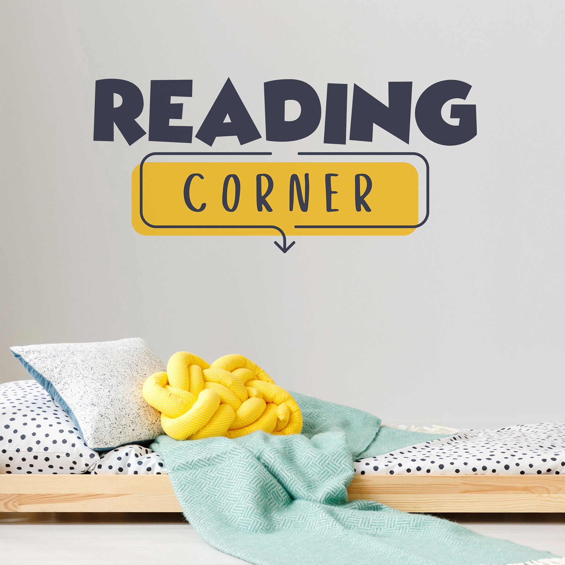 Reading Corner Wall Decals in a room setting
