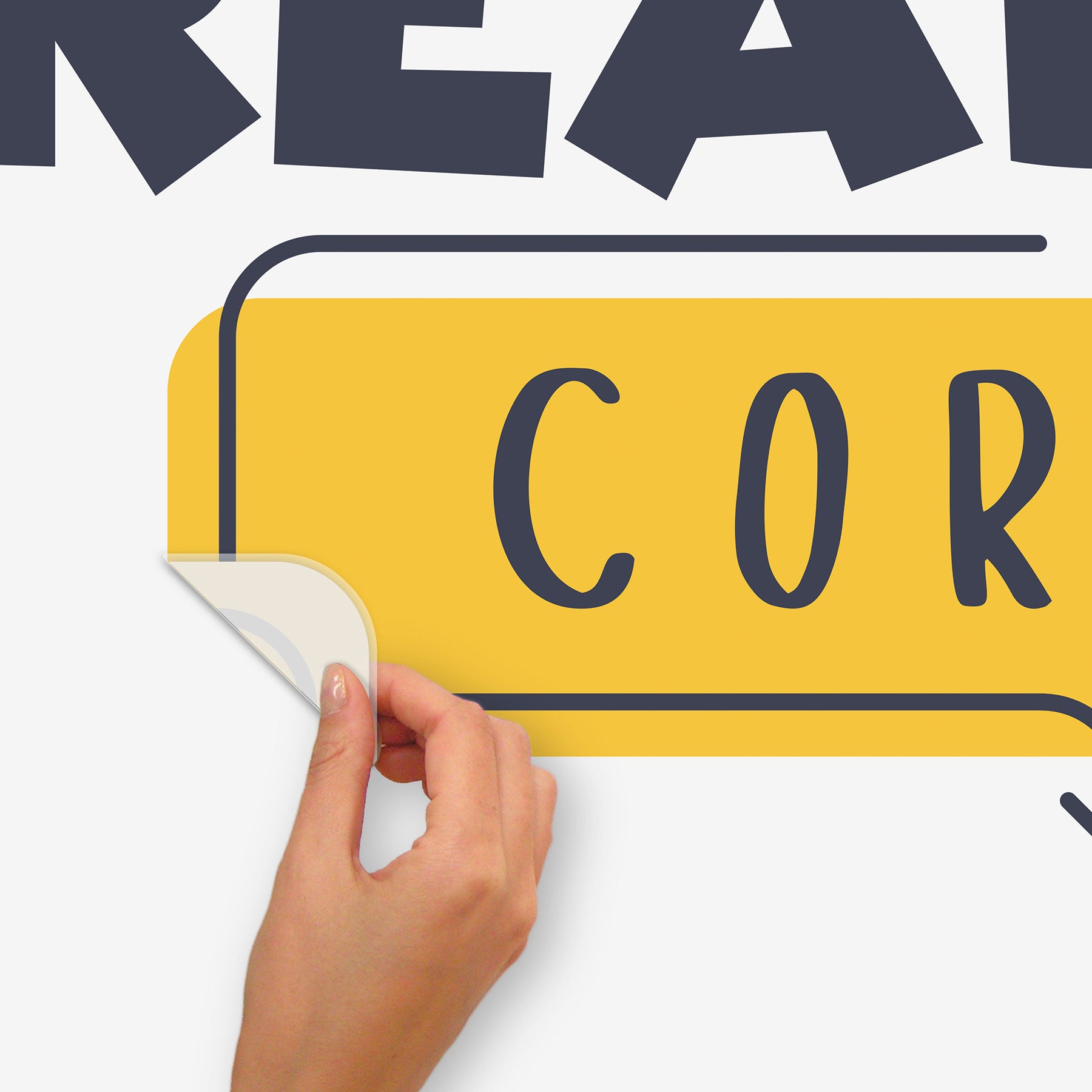 Reading Corner Wall Decals - how to peel