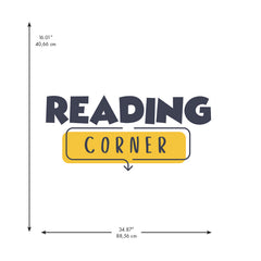 Reading Corner Wall Decals - dimensions