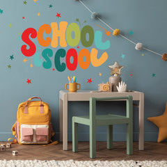 School is Cool Wall Decals in a room setting
