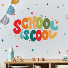 School is Cool Wall Decals in a room setting