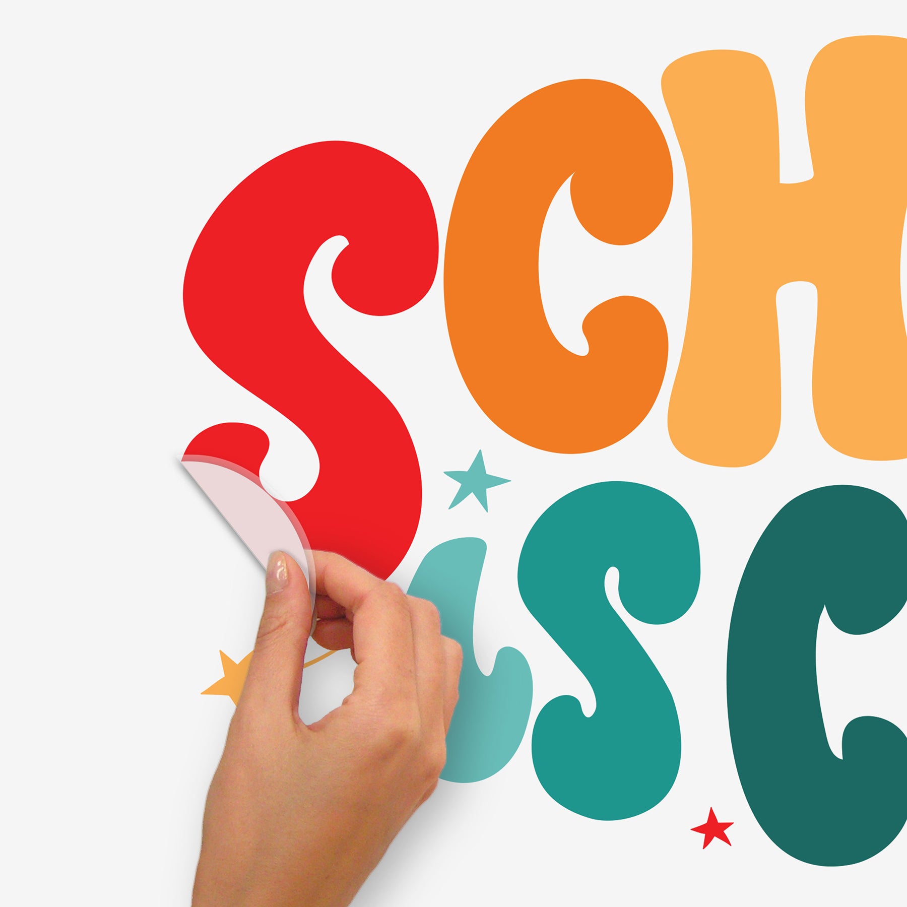 School is Cool Wall Decals - how to peel