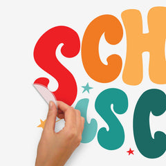 School is Cool Wall Decals - how to peel