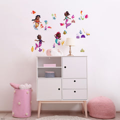 Disney Junior Ariel & Friends Wall Decals in a room setting