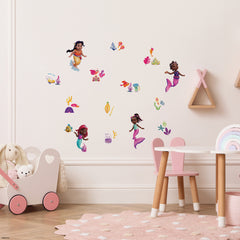 Disney Junior Ariel & Friends Wall Decals in a room setting