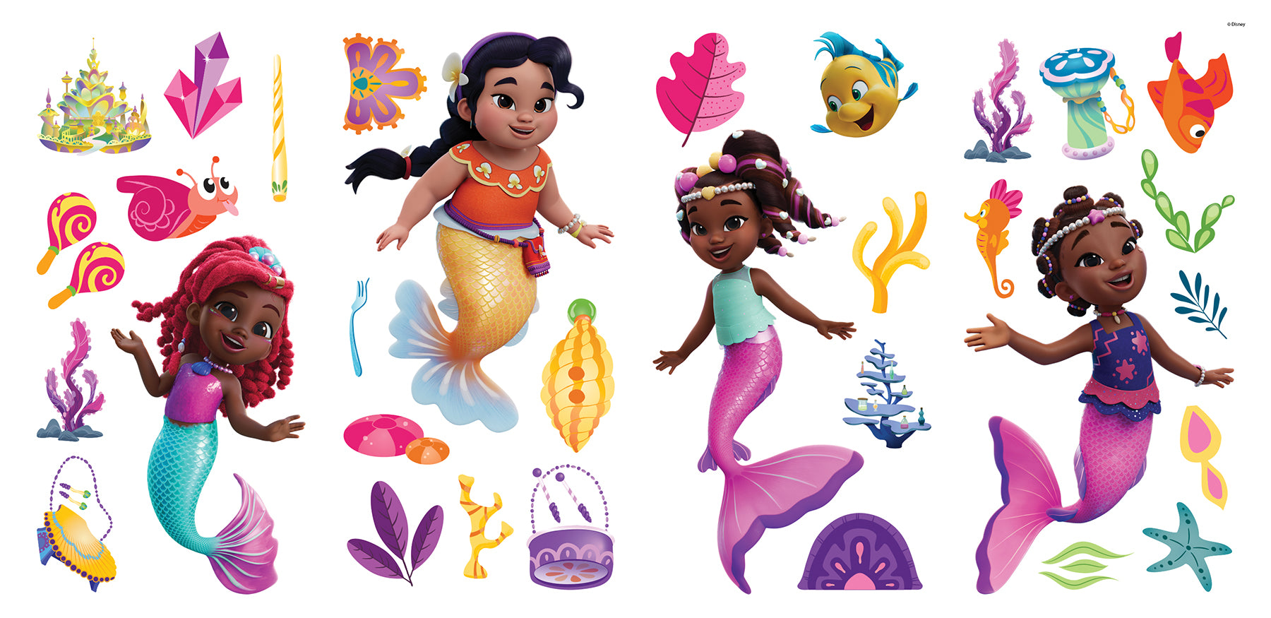 Disney Junior Ariel & Friends Wall Decals - panels