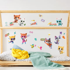 Disney Jr SuperKitties Wall Decals in a room setting