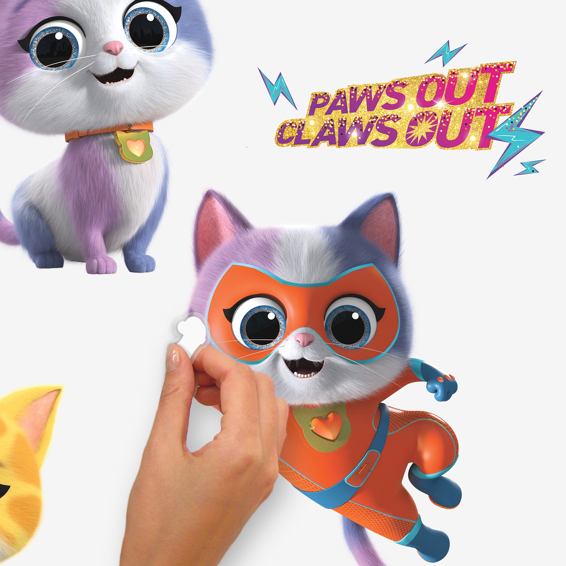Disney Jr SuperKitties Wall Decals - peel and stick application