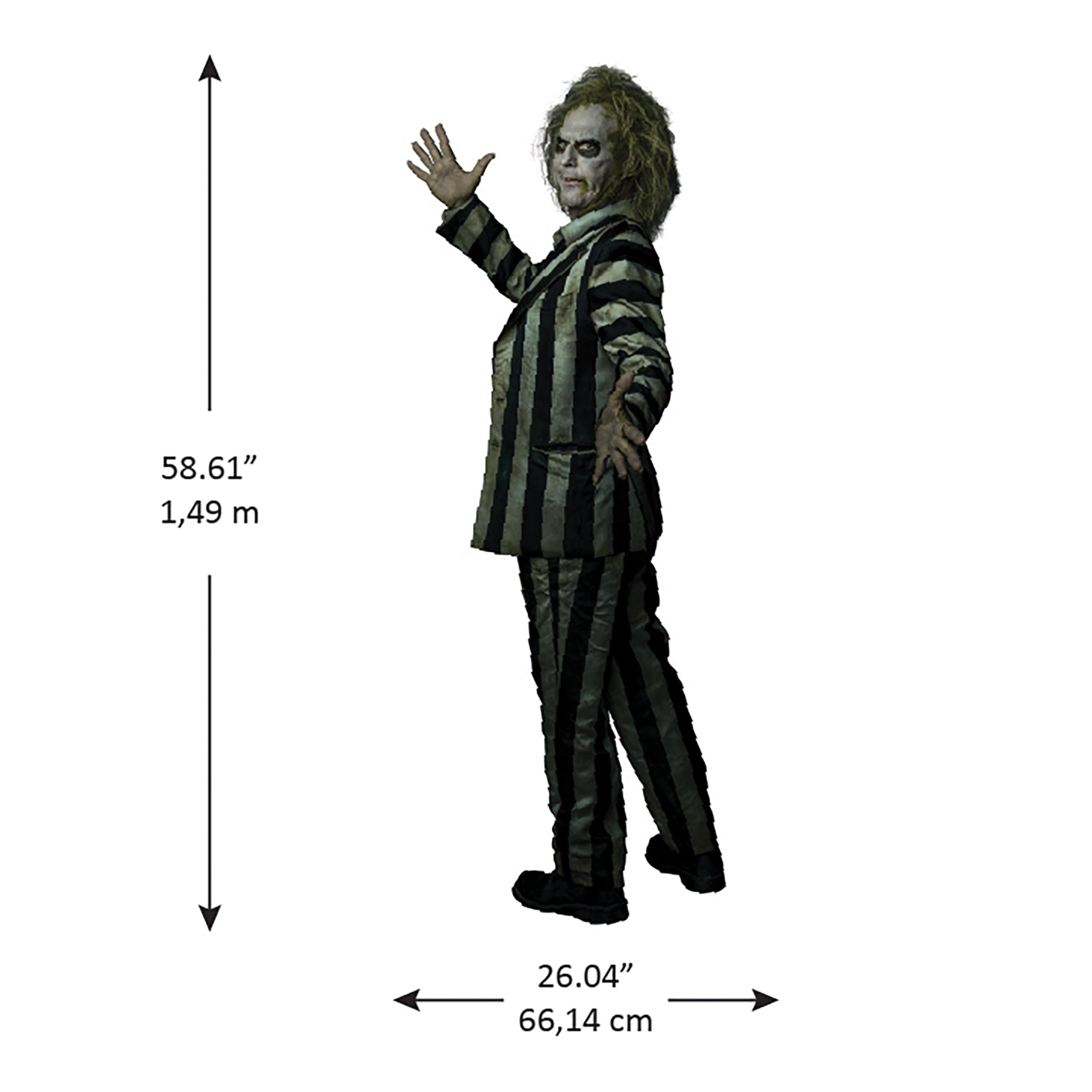 Beetlejuice Wall Decals - dimensions