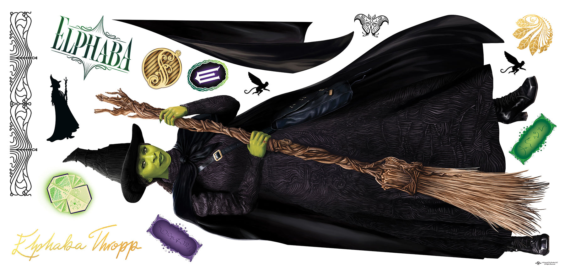 Wicked Elphaba Wall Quotes - panels