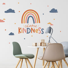 Choose Kindness Rainbow Wall Quotes in a room setting