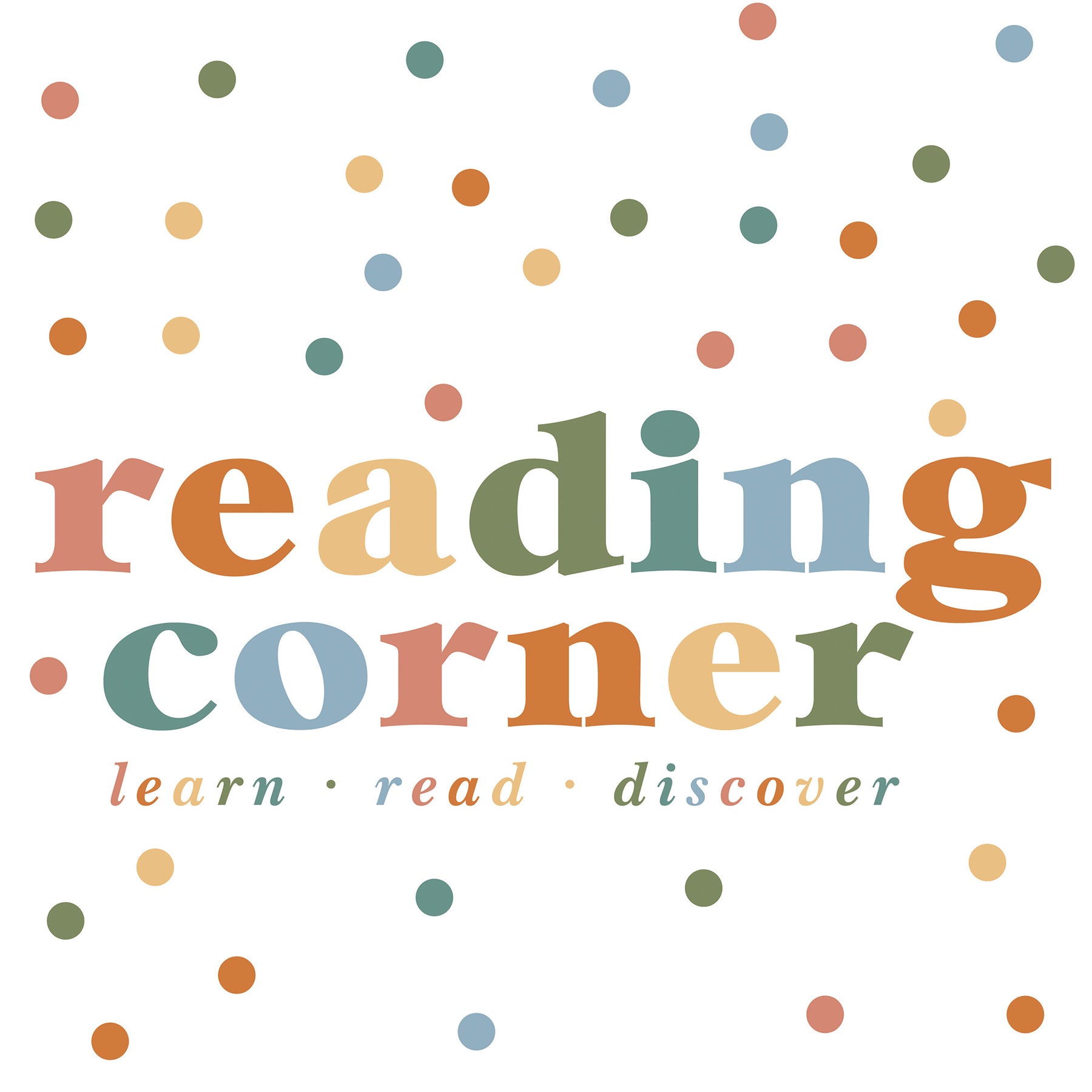 Create an inviting classroom reading nook with the Reading Corner Multicolor Wall Quote Decals by WallPops. Featuring vibrant Reading Corner text above the inspiring words learn · read · discover, these easy-to-apply peel and stick decals are perfect for your space. The set includes a vertical arrow 36.47 cm and a horizontal arrow 90.27 cm, all on a crisp white background, making it simple to mark your reading corner in style.