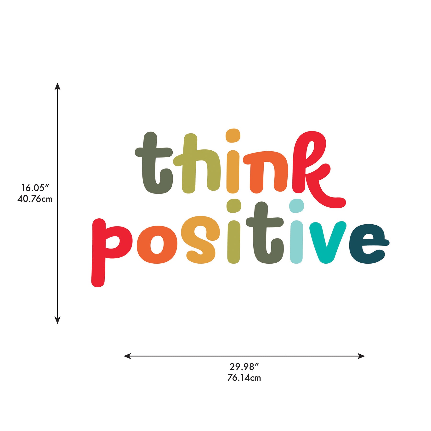 Think Positive Wall Quotes by WallPops
