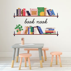 Book Nook Shelf Wall Quotes in a room setting