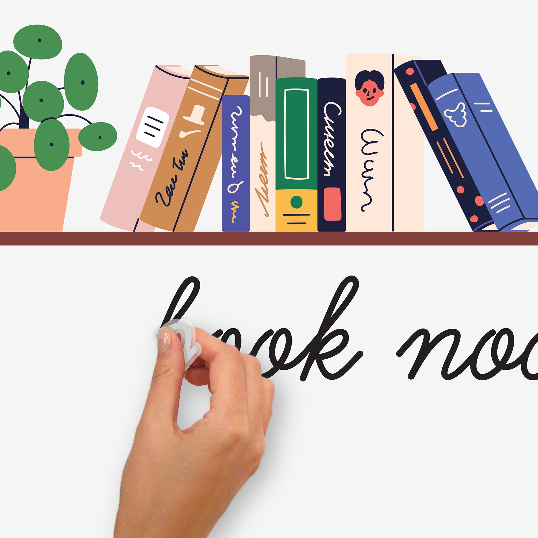 Book Nook Shelf Wall Quotes - how to peel