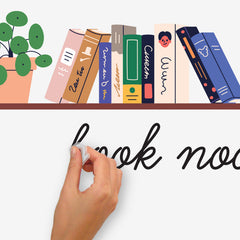 Book Nook Shelf Wall Quotes - how to peel