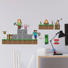 Minecraft Blocks Build Your Own Wall Decals in a room setting