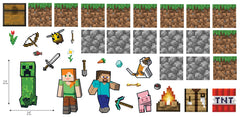 Minecraft Blocks Build Your Own Wall Decals - dimensions
