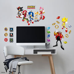 Sonic The Hedgehog Wall Decals in a room setting