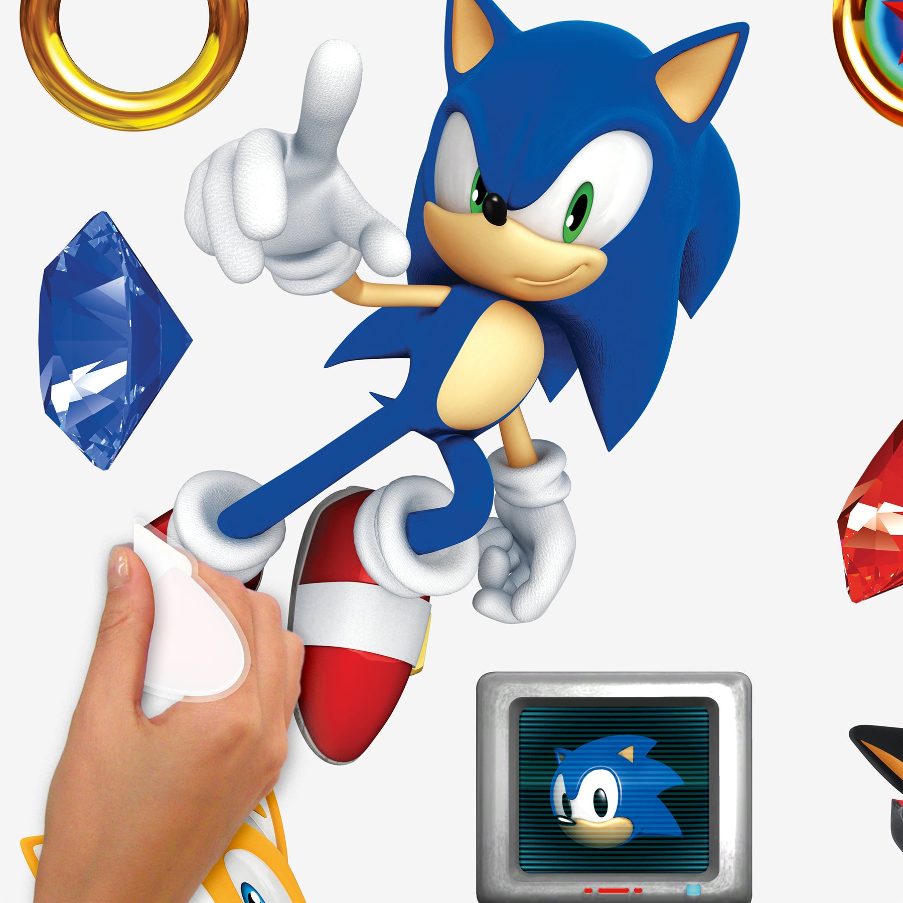 Sonic The Hedgehog Wall Decals - how to peel