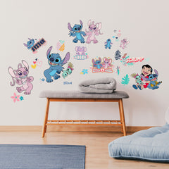 Disney Stitch & Angel Wall Decals in a room setting