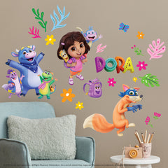 Dora and Friends Wall Decals in a room setting