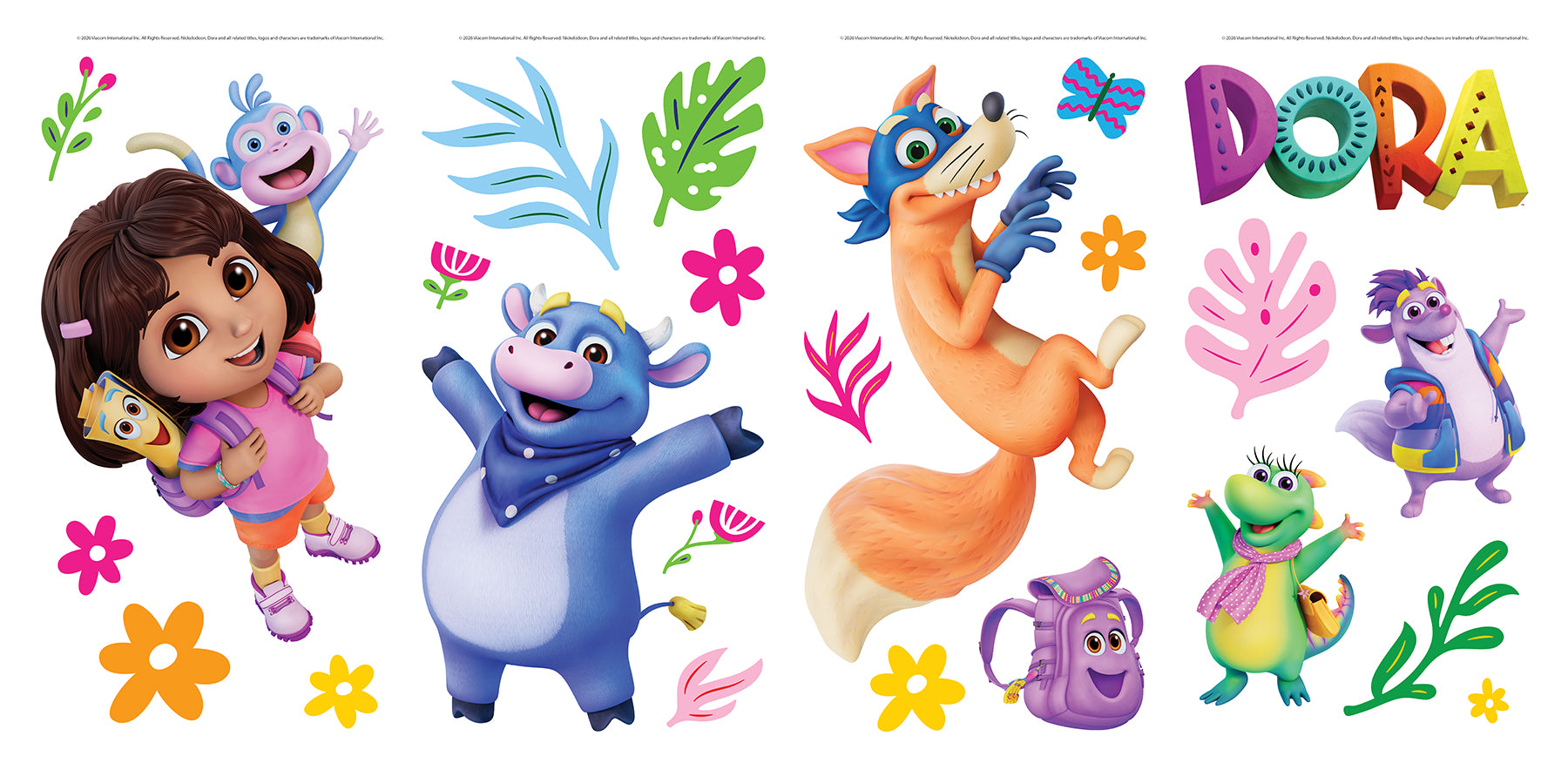 Dora and Friends Wall Decals - panels