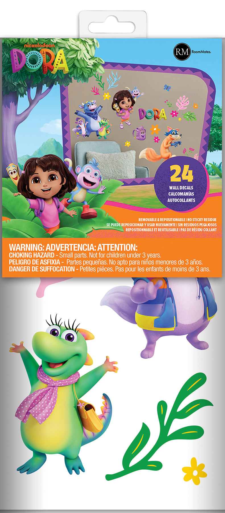 Dora and Friends Wall Decals - packaging