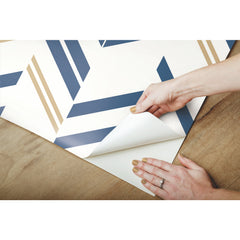 Chevron Stripe Peel and Stick Wallpaper - how to peel