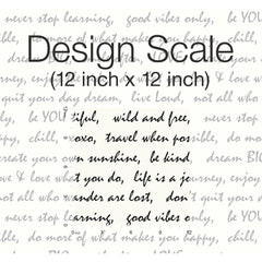 Dream Big Script Peel and Stick Wallpaper pattern close-up
